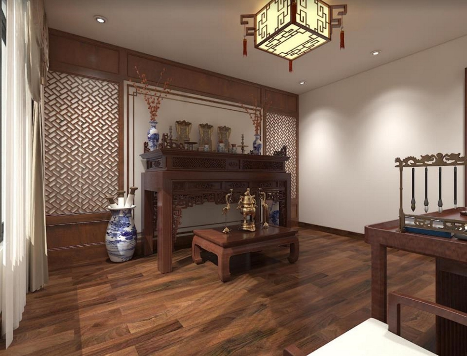 Hướng dẫn cách lựa chọn mẫu bàn thờ gia tiên cho phòng thờ