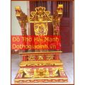 Ngai ỷ gỗ  vàng tâm mẫu ngai vách