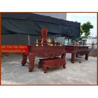Sập thờ, bàn thờ chân quỳ gỗ dổi DC22HM03