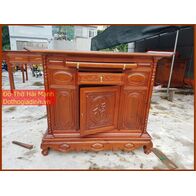 Tủ thờ gia tiên dài 155 gỗ tràm lõi