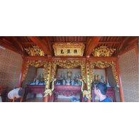 Mẫu cửa võng sơn son thếp vàng đẹp và đồ thờ tại nhà thờ họ tại Diễn Kỷ - Diễn Châu - Nghệ An