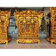 Khám thờ gia tiên mẫu Khám gian gỗ dổi (khám 90)