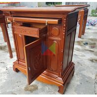 Tủ thờ gia tiên dài 127 gỗ tràm lõi