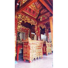 Mẫu cửa võng sơn son thếp vàng đẹp lắp tại nhà thờ họ năm 2022 tại Nam Đàn - Nghệ An