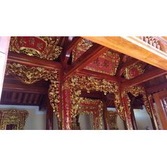 Mẫu cửa võng sơn son thếp vàng đẹp lắp tại nhà thờ họ năm 2022 tại Nam Đàn - Nghệ An
