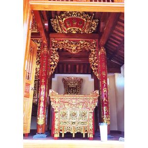Mẫu cửa võng sơn son thếp vàng đẹp lắp tại nhà thờ họ năm 2022 tại Nam Đàn - Nghệ An