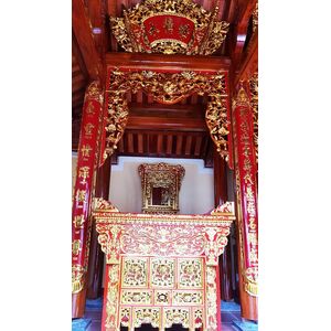 Mẫu cửa võng sơn son thếp vàng đẹp lắp tại nhà thờ họ năm 2022 tại Nam Đàn - Nghệ An
