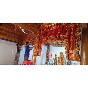 Mẫu cửa võng sơn son thếp vàng đẹp và đồ thờ tại nhà thờ họ năm 2022 tại Thanh Chương