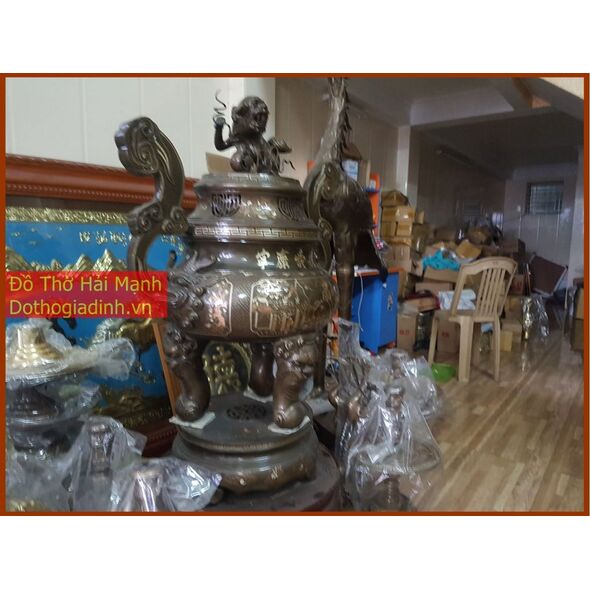 Bộ đỉnh đồng thủ công 80 ngũ  sự