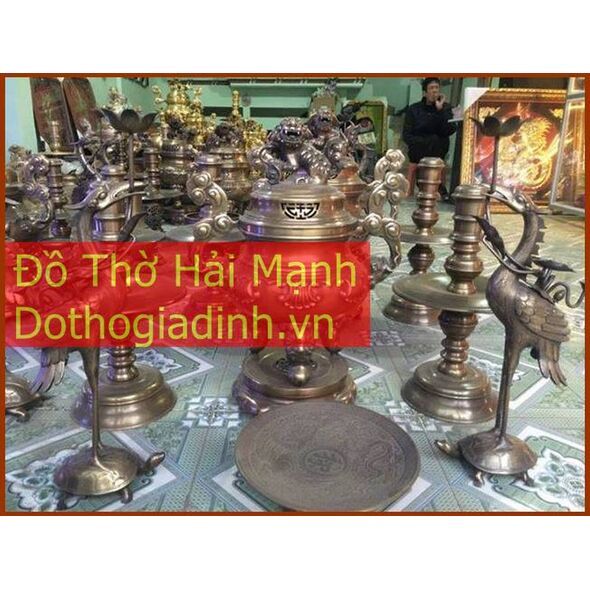 Bộ đỉnh đồng thủ công khảm 60 tam sự