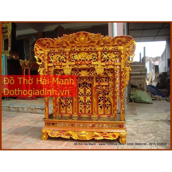 Khám gian thờ gỗ vàng tâm (khám 120)