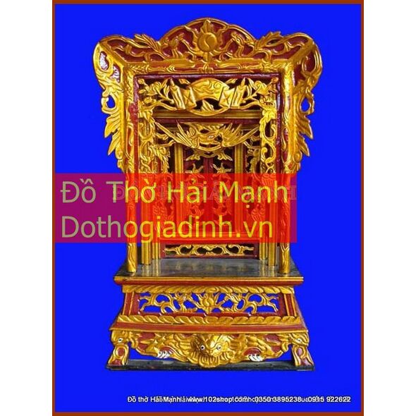Khám trung thờ gỗ vàng tâm