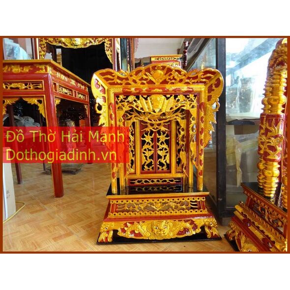 Khám thờ gia tiên mẫu Khám đại gỗ vàng tâm