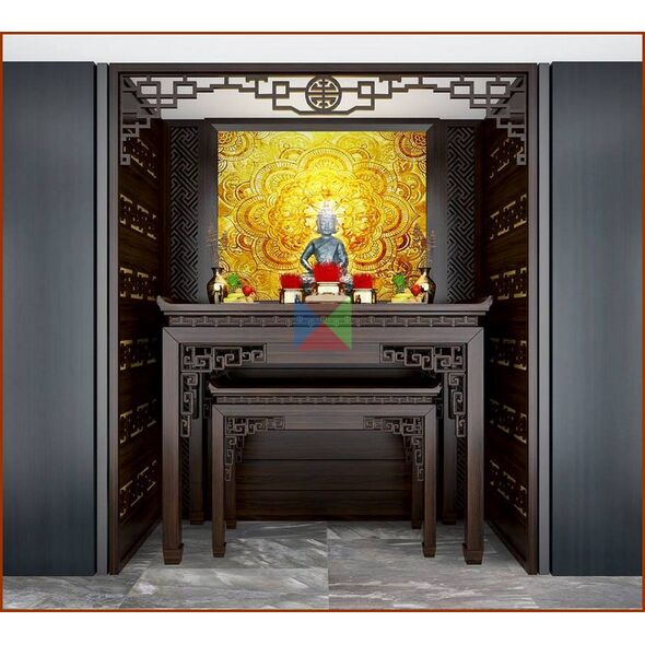 Bàn thờ hiện đại đẹp kèm bàn cơm 107