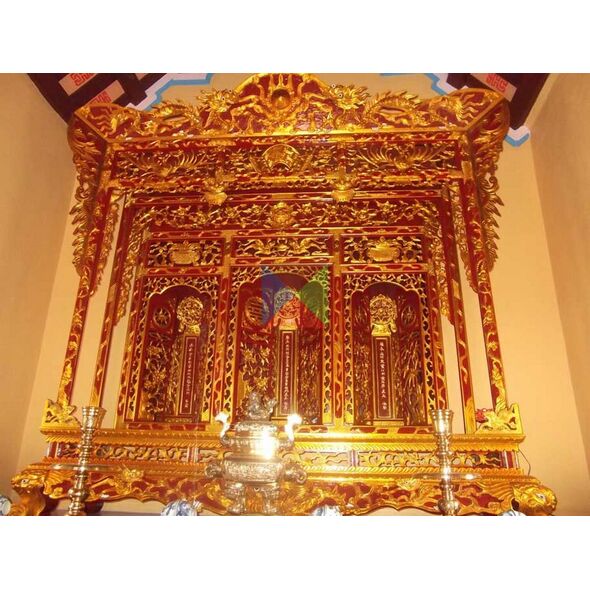 Khám gian thờ gỗ vàng tâm (khám 150)